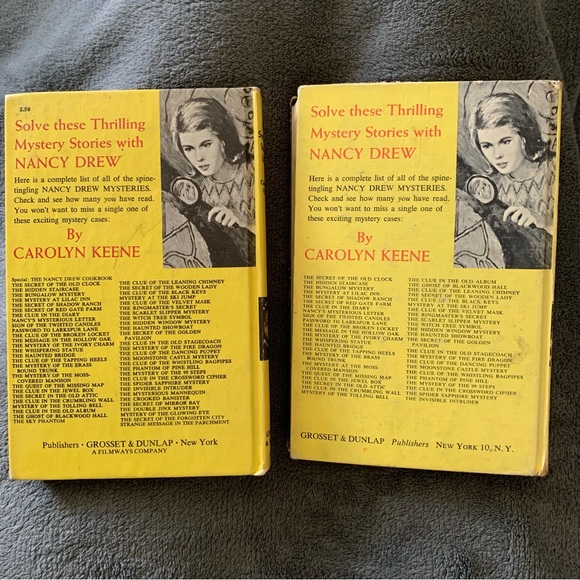 Nancy Drew Mystery Stories ~ Book #1 and #5 Vintage Condition ~ Mystery Classics - Picture 2 of 12